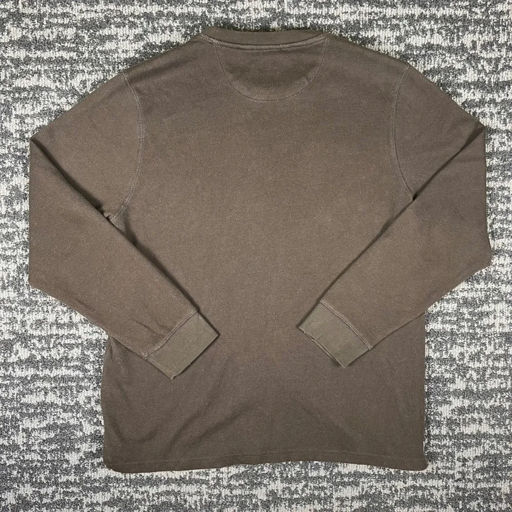Legendary Outfitters Sweatshirt Mens XL Brown Thermal Crewneck Pullover